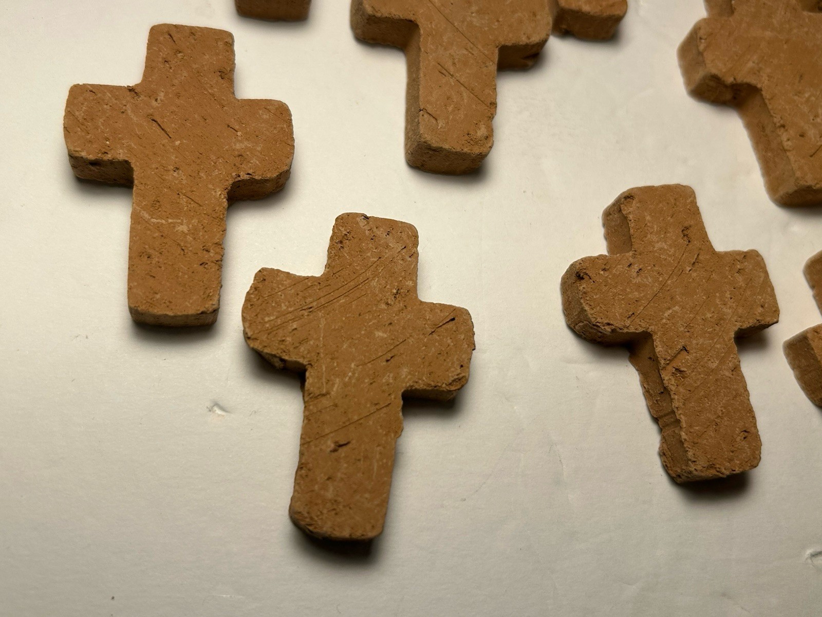 Blessing Box Clay With 11 Crosses 4”