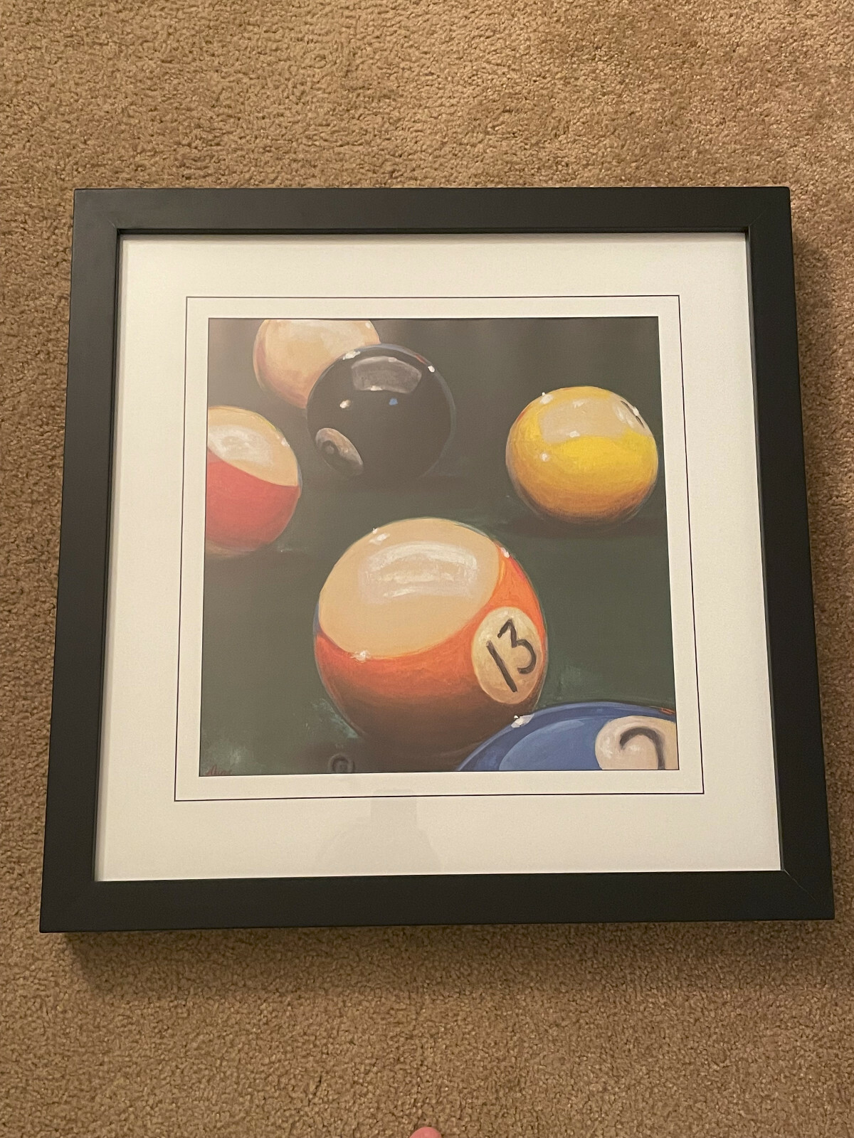 The Bombay Company "Corner Pocket" by Karen Dupre Pool Table Balls Print 5991350