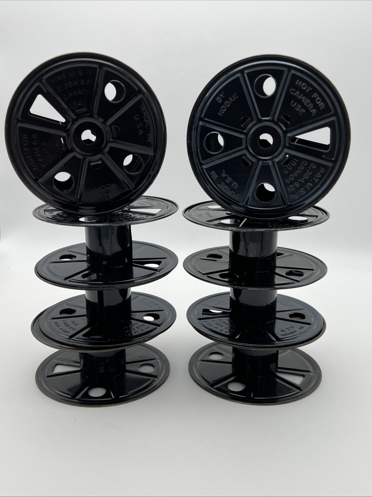 Lot Of 8 Vintage Kodak 3-5/8" Aluminum 16mm Film Reel - 1946