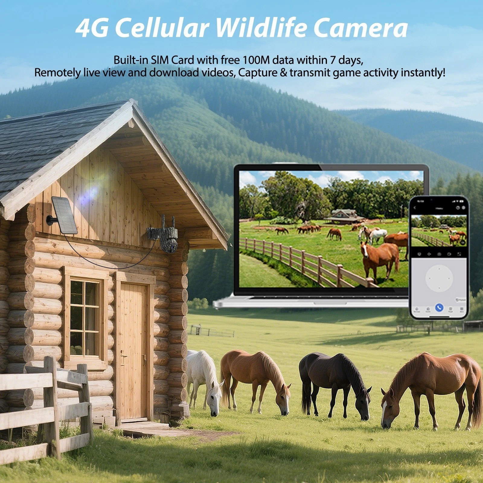 4G LTE Cellular Trail Camera 2 Pack, 2.5K Game Camera Built-in SIM Card Hunting