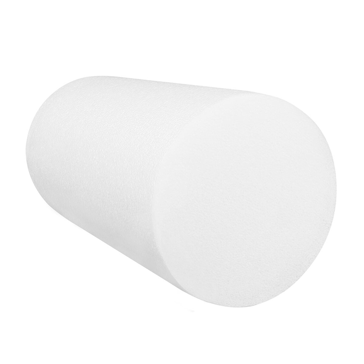 Cando Foam Roller - White Pe Foam - 6" X 12" - Round
