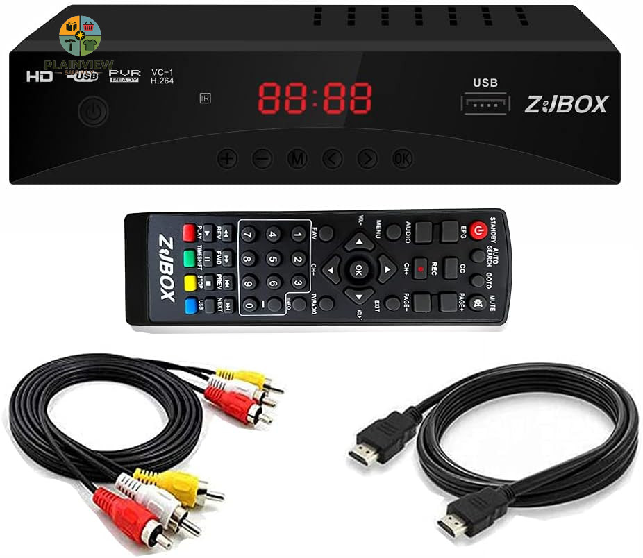 Digital TV Converter Box, ATSC Tv Tuner -  for Analog HDTV Live 1080P with Recor