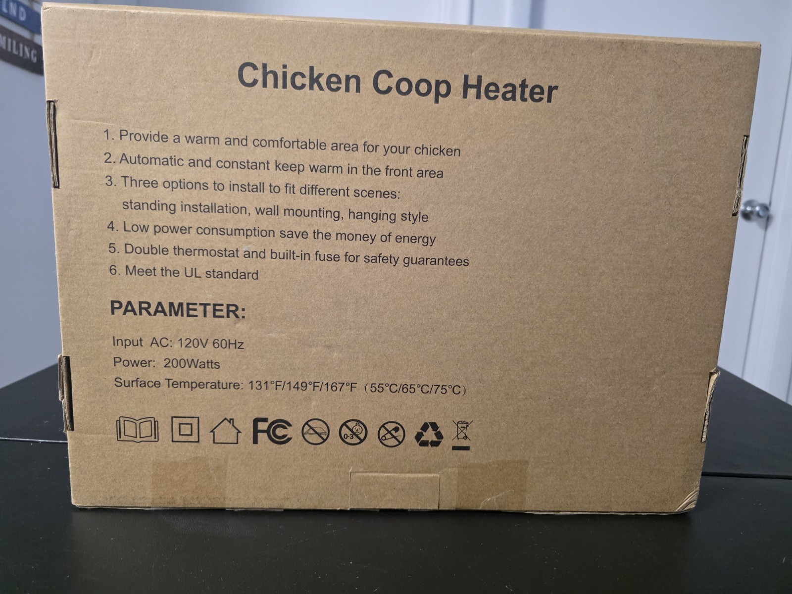 Chicken Coop Heater Panel 200W Energy Efficient Overheat Protection
