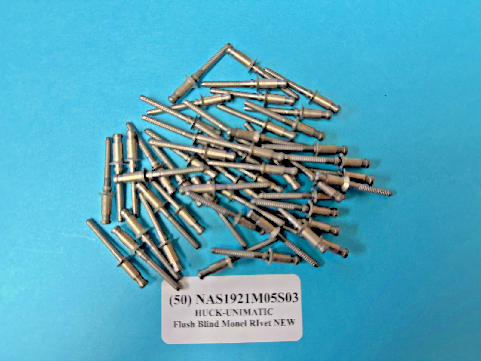 (50) NAS1921M05S03 HUCK-UNIMATIC Flush Blind Monel Rivet Aircraft Aerospace NEW