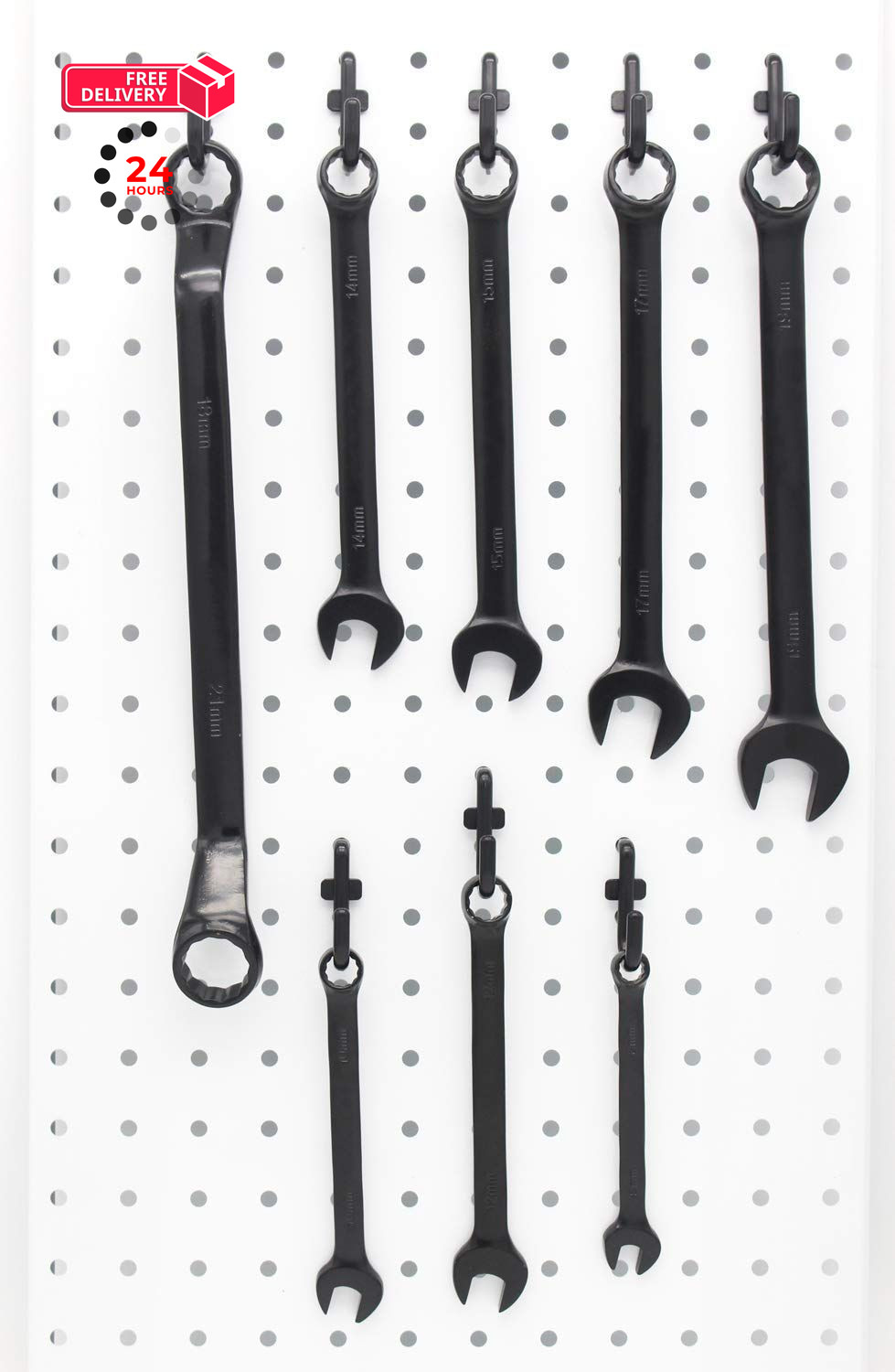 Colorstorm Pegboard Hooks Kit J Hook Assortment 100PK 100PK, Black