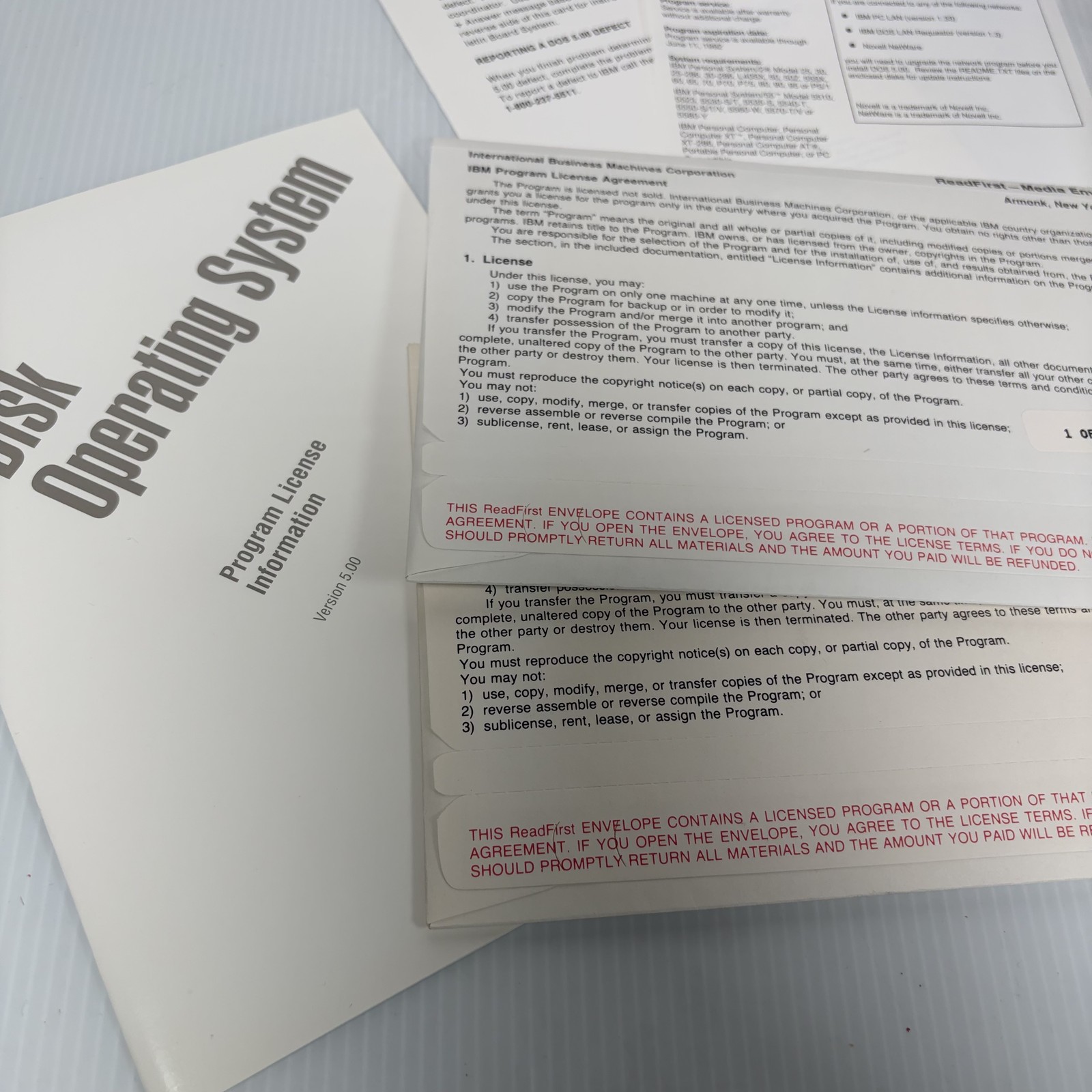 Vintage IBM DOS 5.0 Upgrade Kit Disk Operating System Software 3.5" Floppy Disks