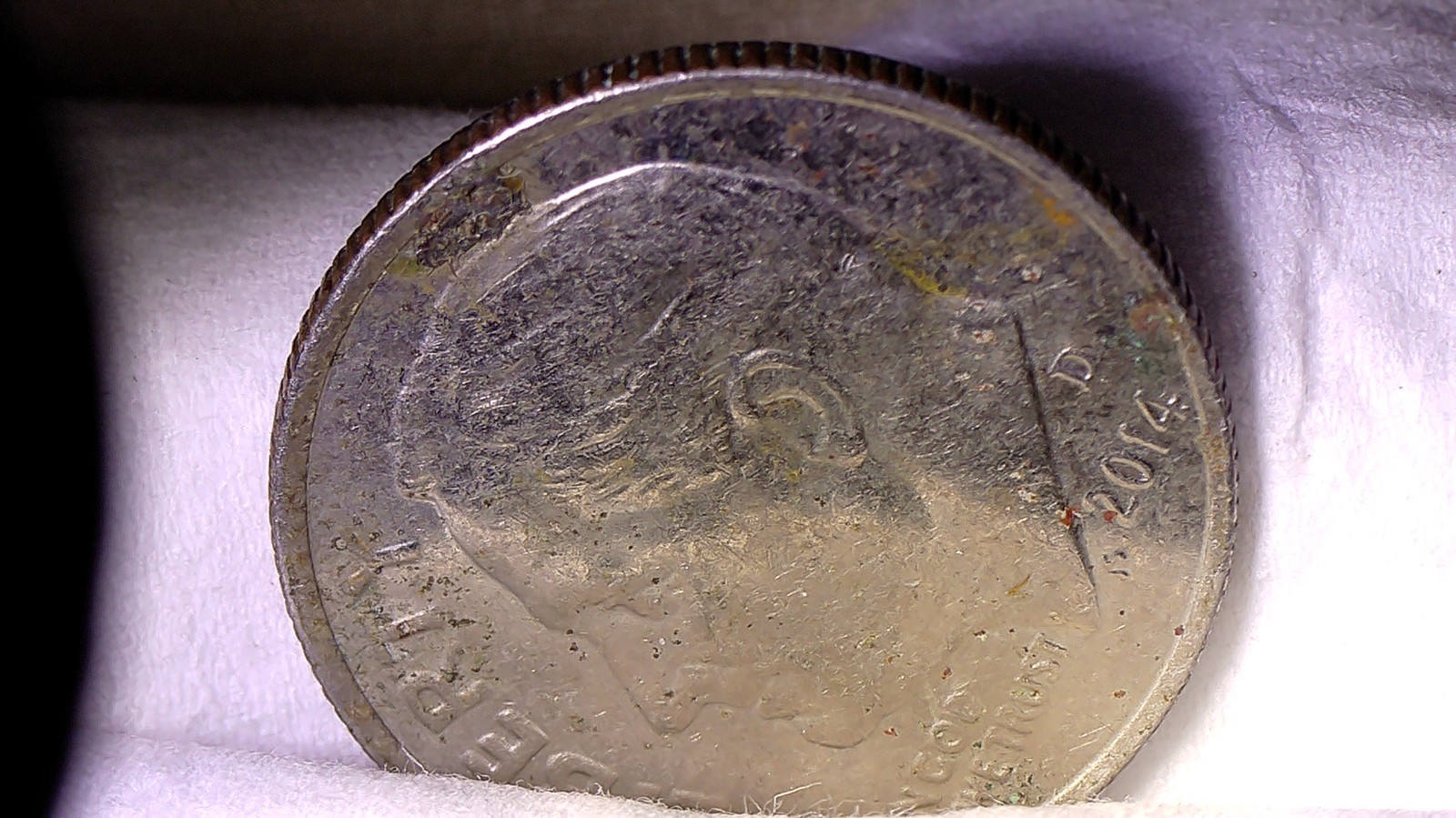 RARE 2014 DENVER ROOSEVELT MULTIPLE MINTING ERROR DIME.