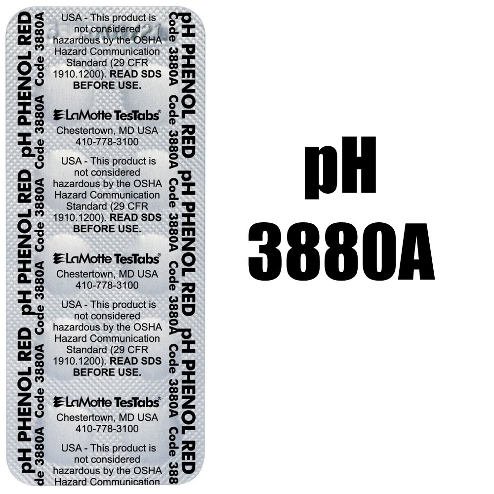 LaMotte pH TesTabs 50/PK, Exp. 7/2027 or Later, 3880A Color Q