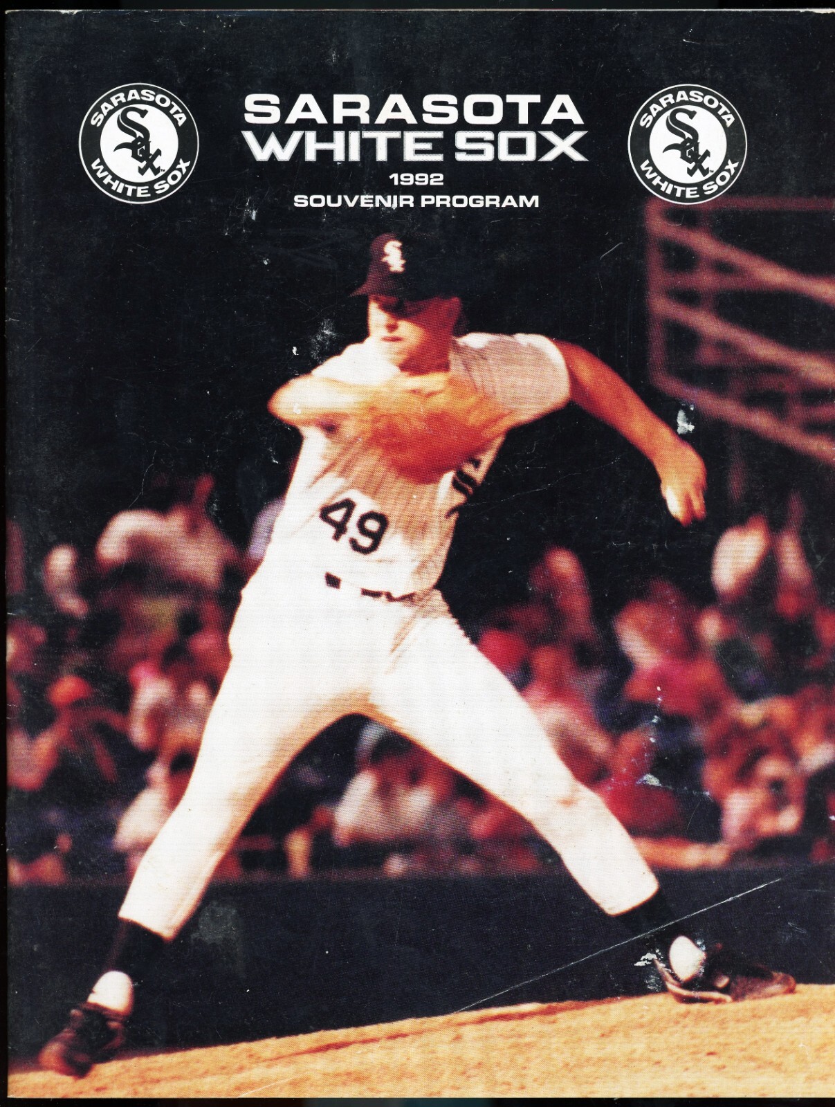 Sarasota White Sox Baseball Game Program 1992 Minor League Chicago w Stat Sheet