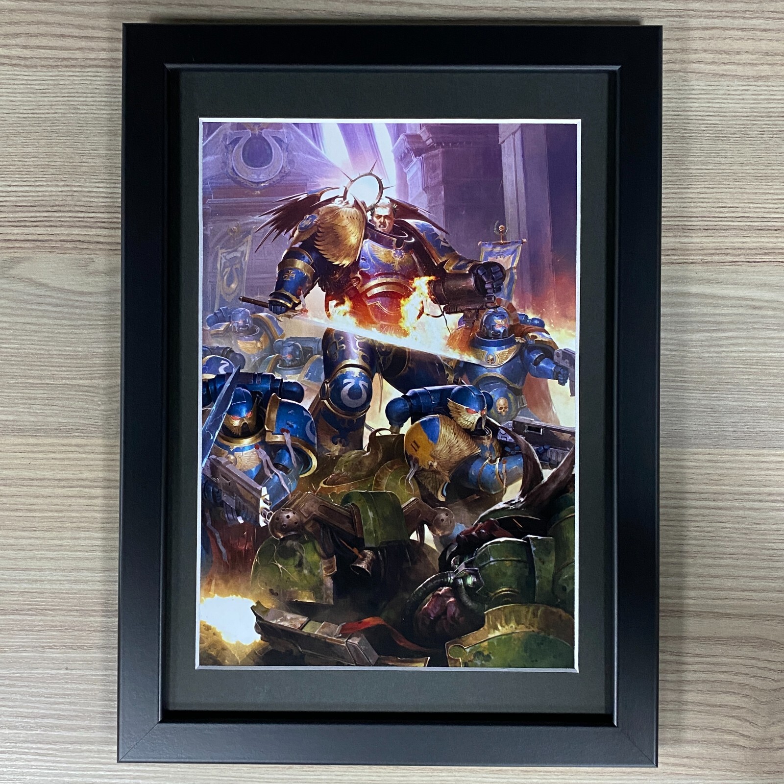 ROBOUTE GUILLIMAN FRAMED ART ULTRAMARINES SPACE MARINES WARHAMMER 40,000 40K