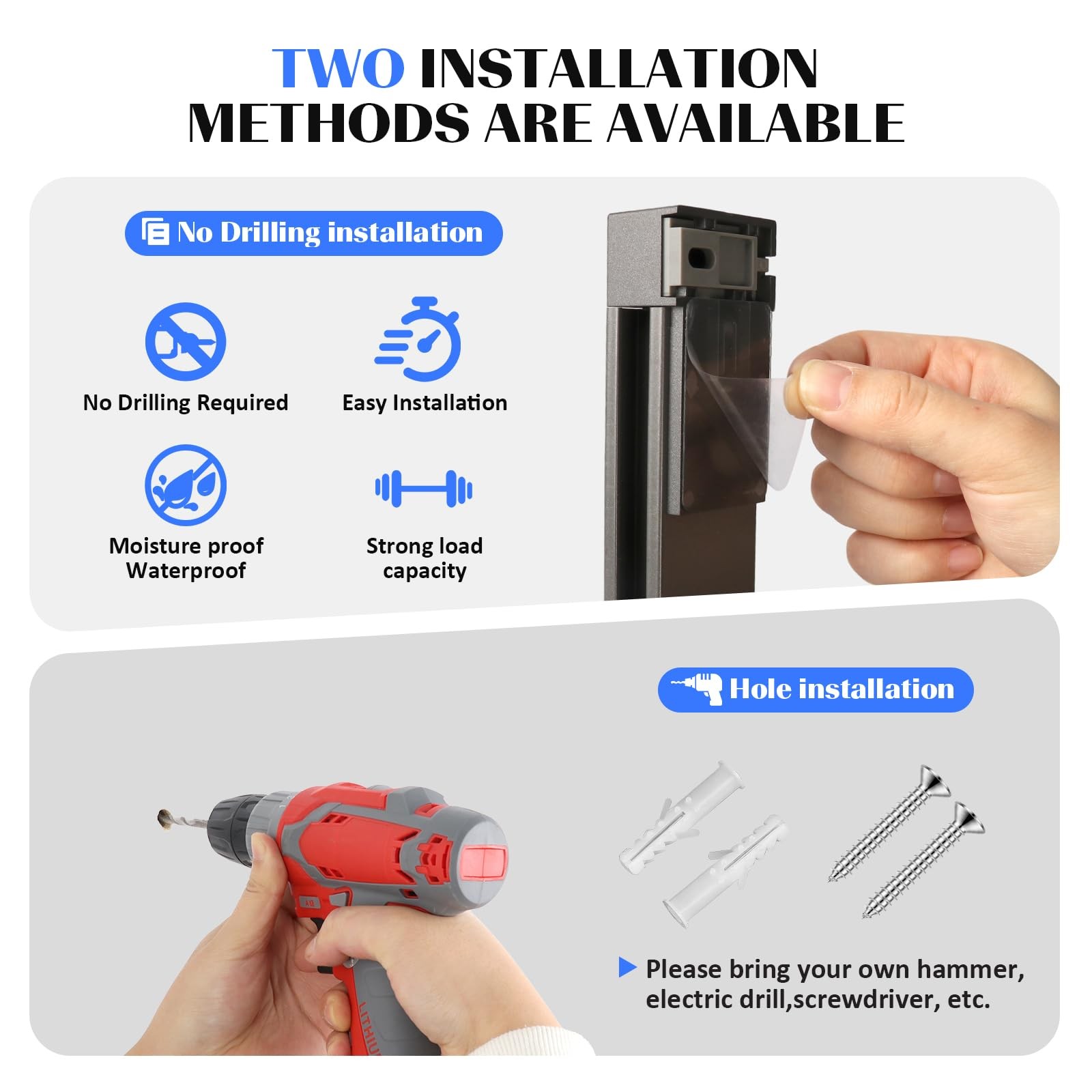 Shower Slide Bar with Height and Angle Adjustable Handheld Shower Head Holder...