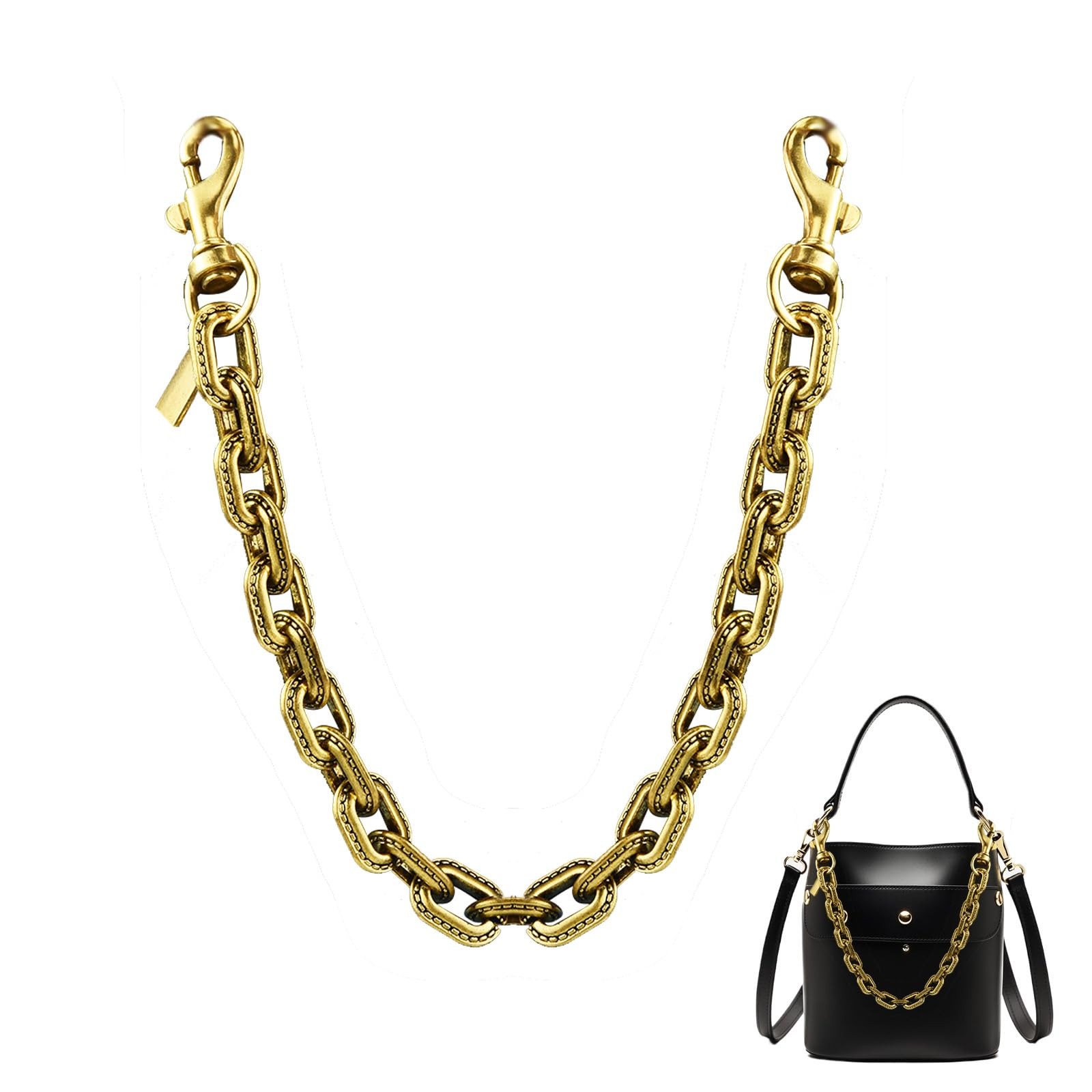 Gold Bag Charms Wallet Chain,14'’ Purse Chains for Handbags - Bag Extender Ch...