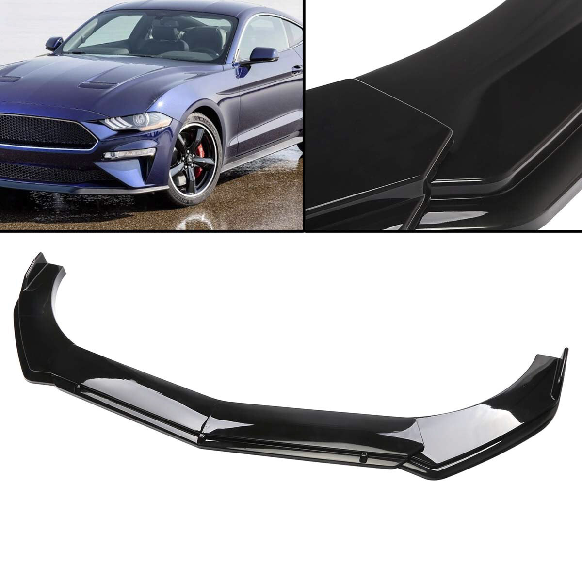 4Pcs Black Front Bumper Lower Lip Splitter Spoiler Body Kit For Hyundai Sonat