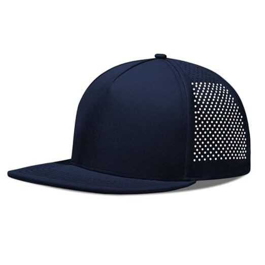 M/L/XL/XXL Oversize Flat Bill Baseball Cap for Men Women Medium-Large Navy Blue
