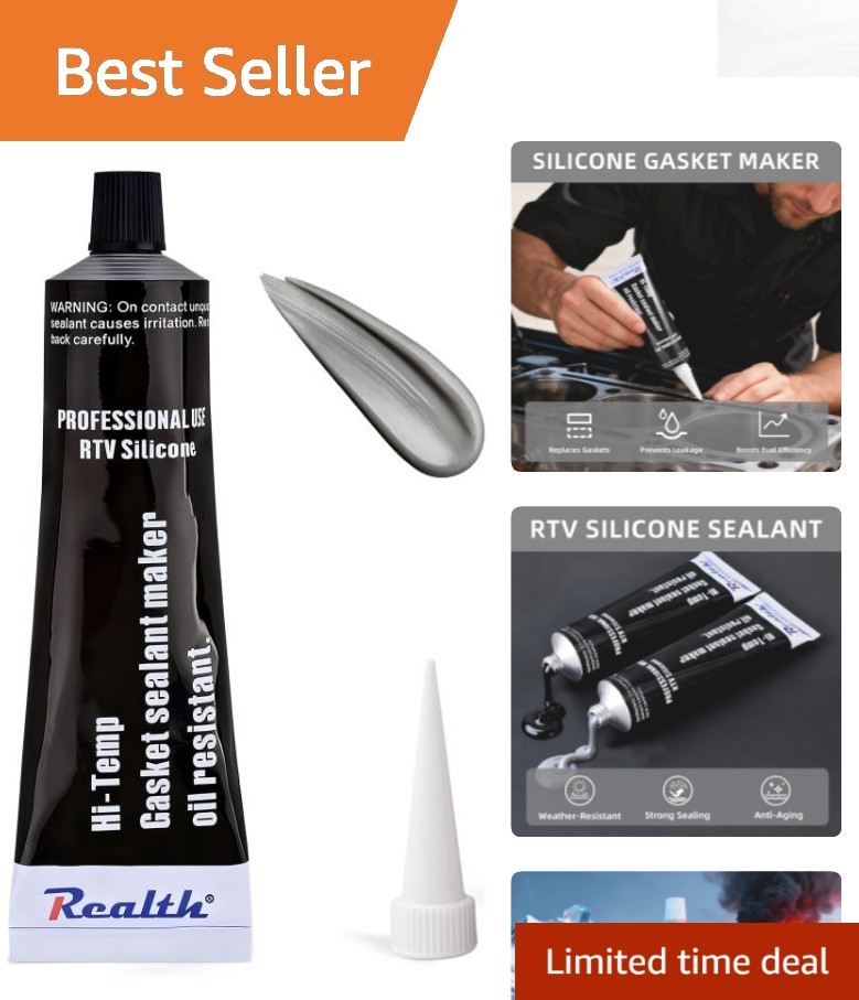 3.53 Oz Professional Grade Grey RTV Silicone Gasket Maker for Extreme Conditions