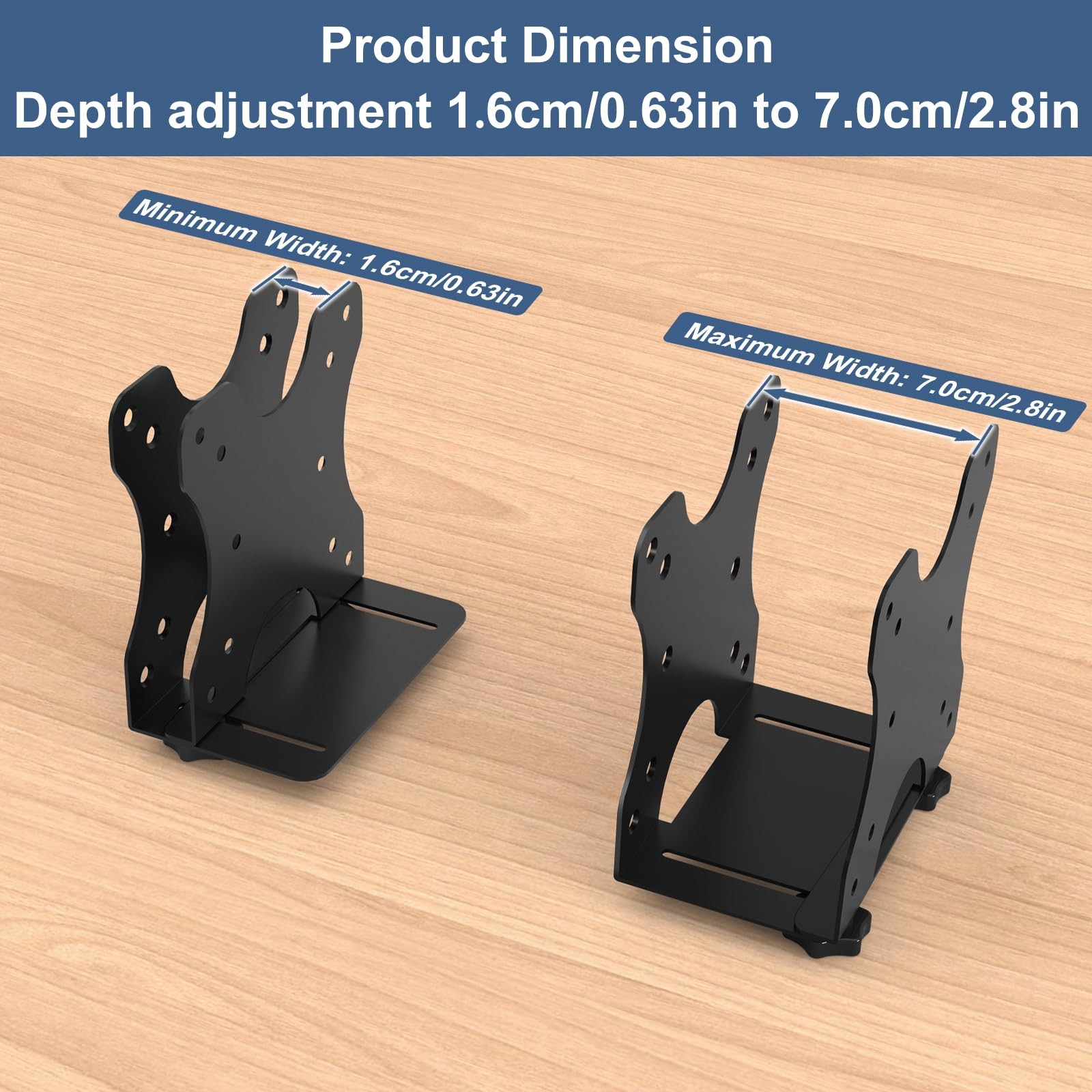 Adjustable Thin Client Mini PC Mount Bracket, Mini PC Vesa Mount, Under Desk ...