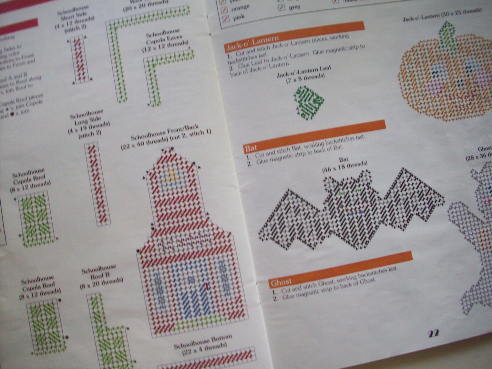 Magnets thru the Year plastic canvas pattern booklet 42 designs *B