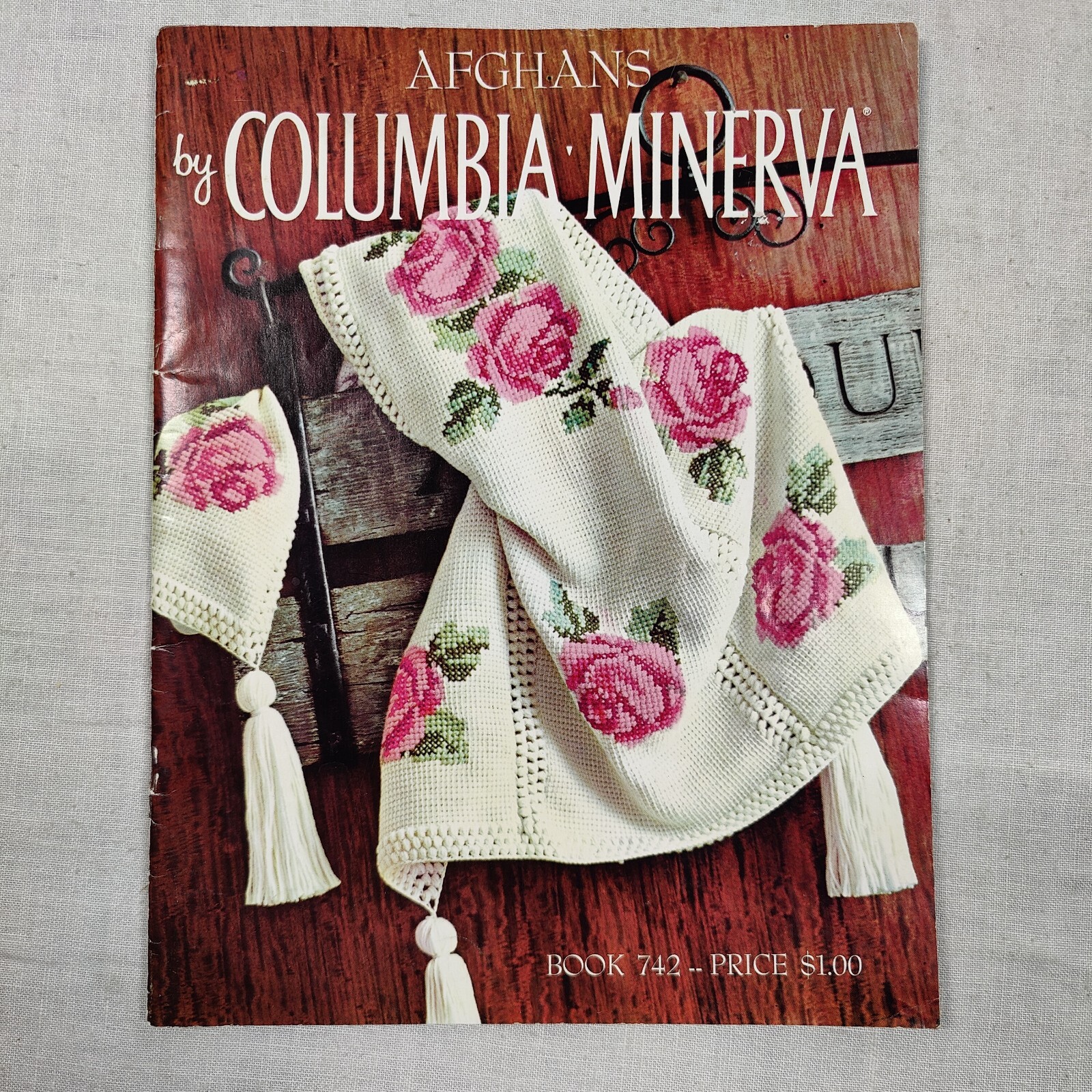 Vintage Columbia Minerva Afghan Crochet Pattern Book 742