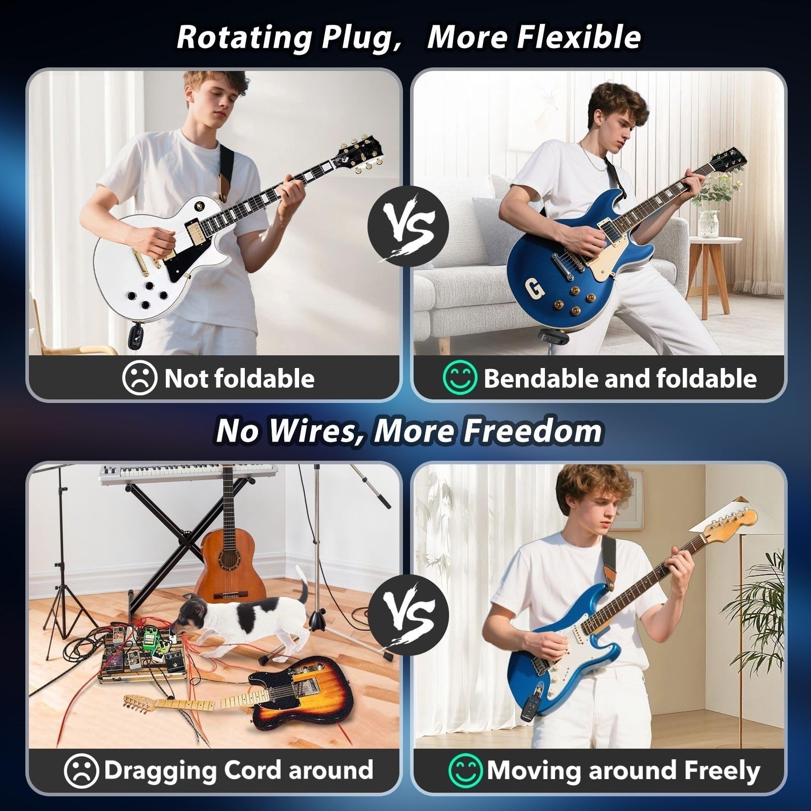 2.4GHz Wireless Guitar Transmitter Receiver Auto Pairing (A10) | Wireless Gui...