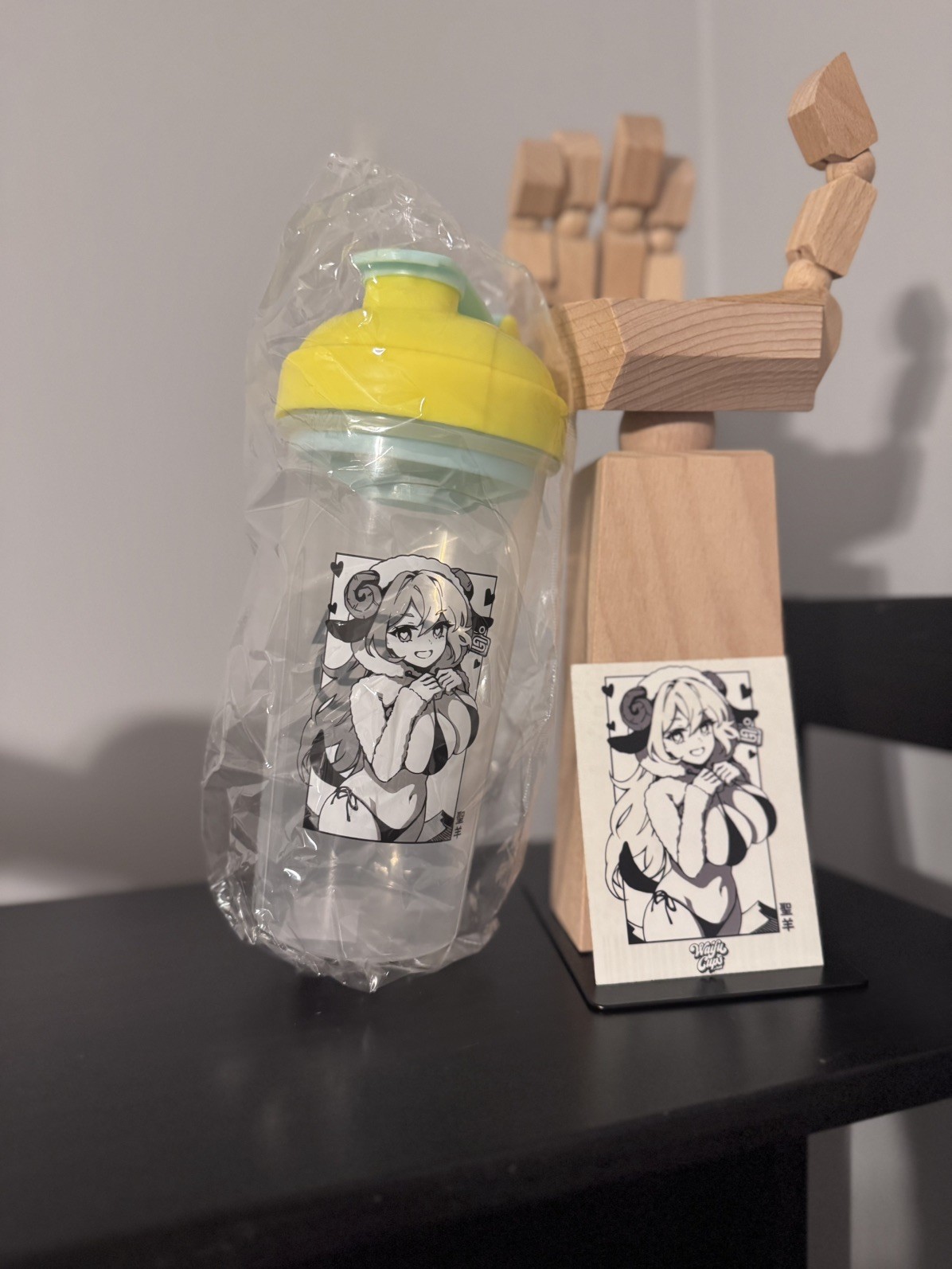 GamerSupps Waifu Cup S5.4 HOLY SHEEP Limited Edition Shaker Cup & Sticker - NEW