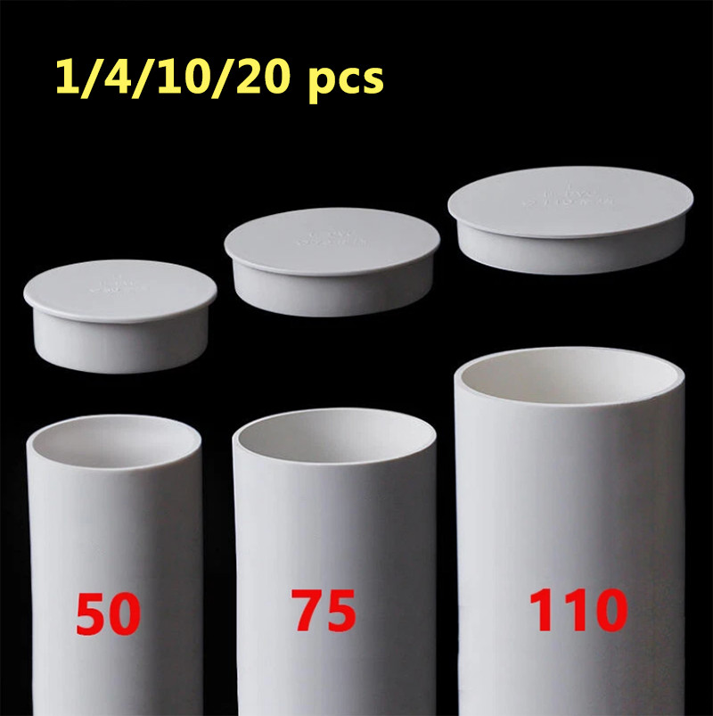 50mm 75mm 110mm White PVC Blanking Plug Water Drain Pipe Fitting End Cap Stopper