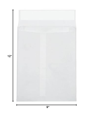 Tyvek Aviditi TYE09122WE Olefin Expandable Envelope, 12" Length x 9" Width x