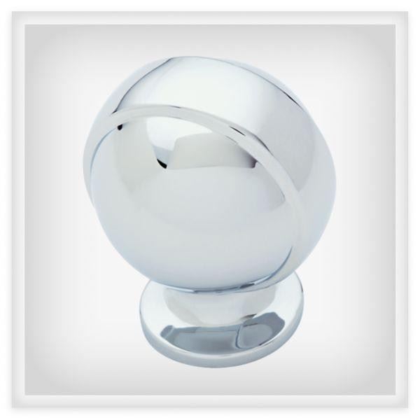 1-1/4" Global Retro Knob Polished Chrome