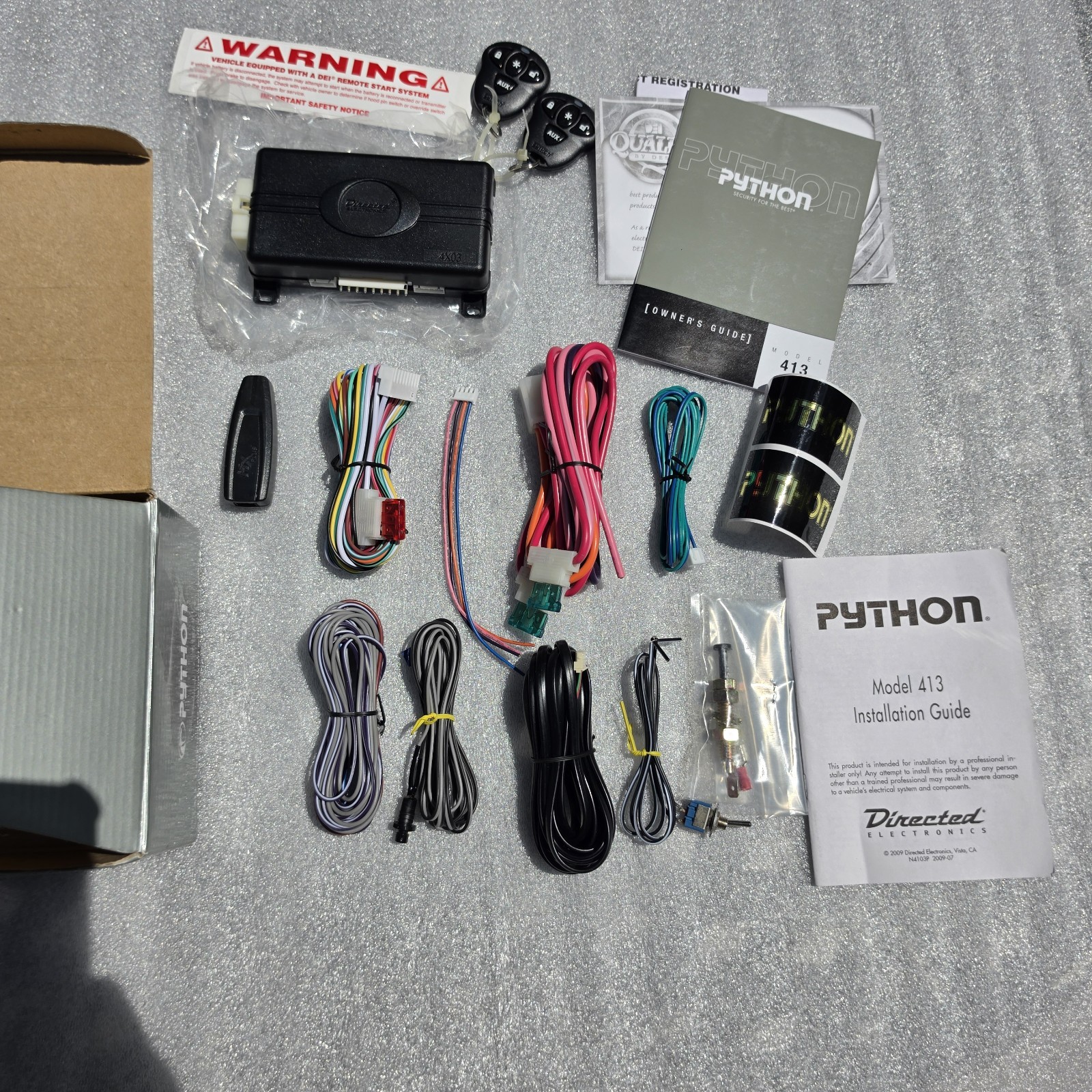Python 413 Remote Start System, 2 EZSDEI474P, 2 codes Remotes. Unused In Box.