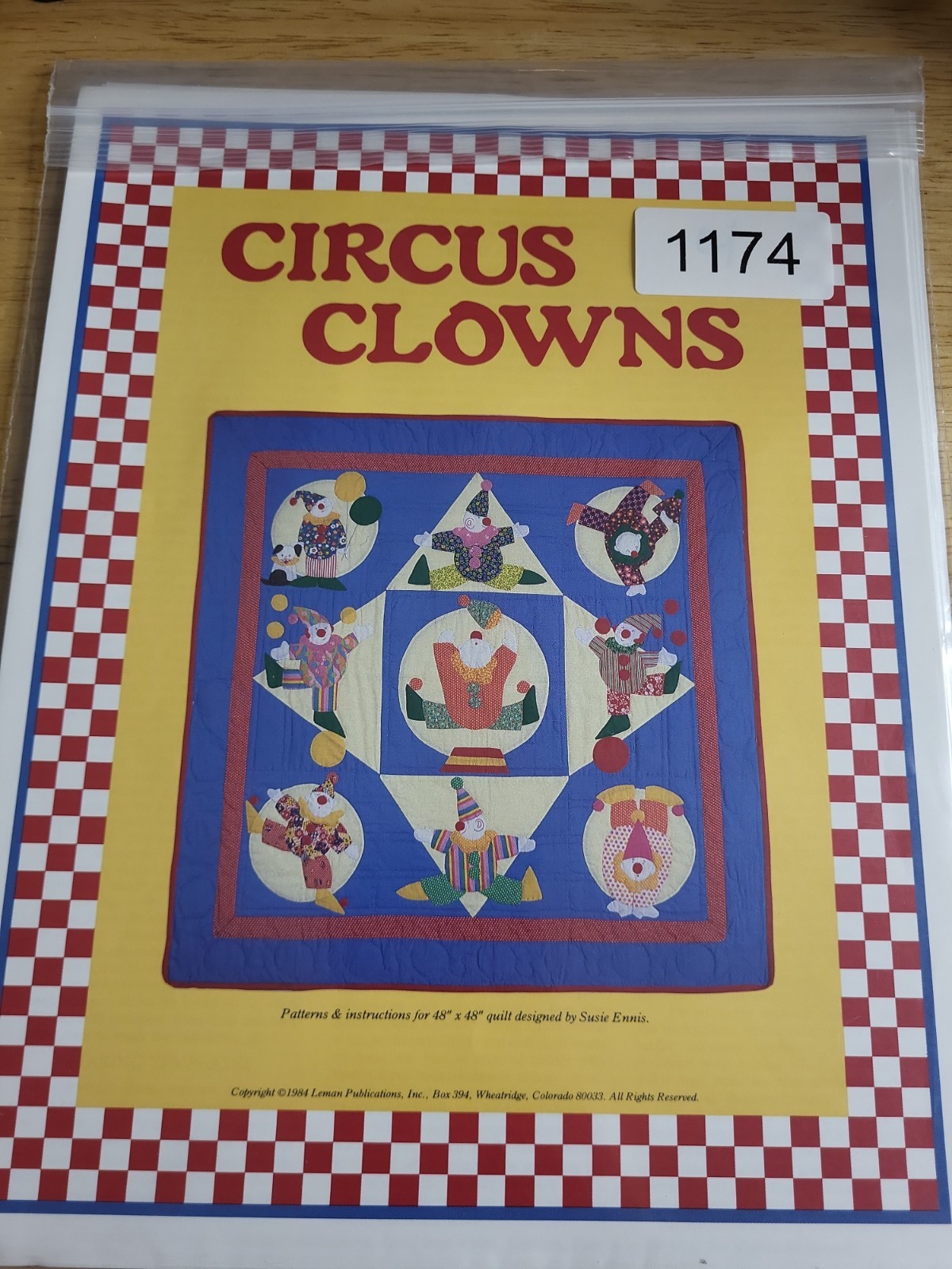 Circus Clowns 48 X 48 Quilt Pattern By Leman