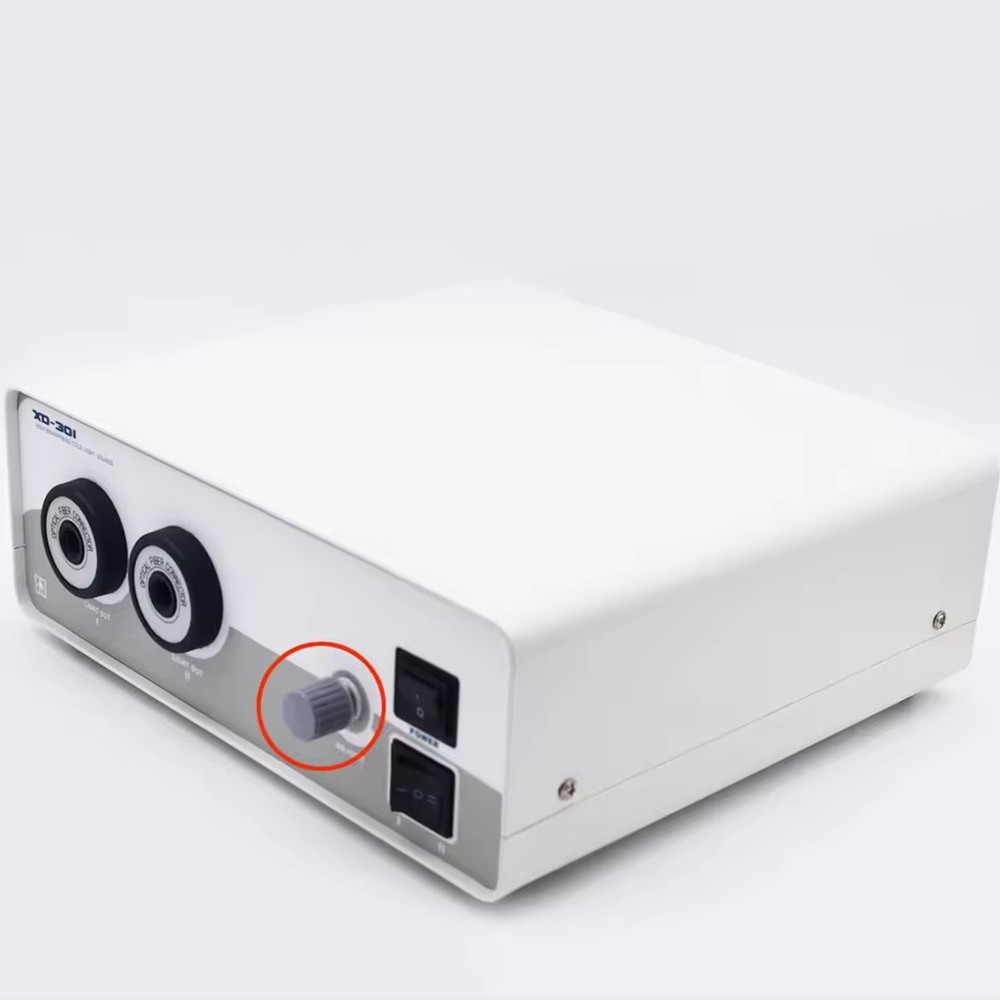 250W Dual Holes Fiber Optic Endoscope Microscope Halogen Cold Light Source