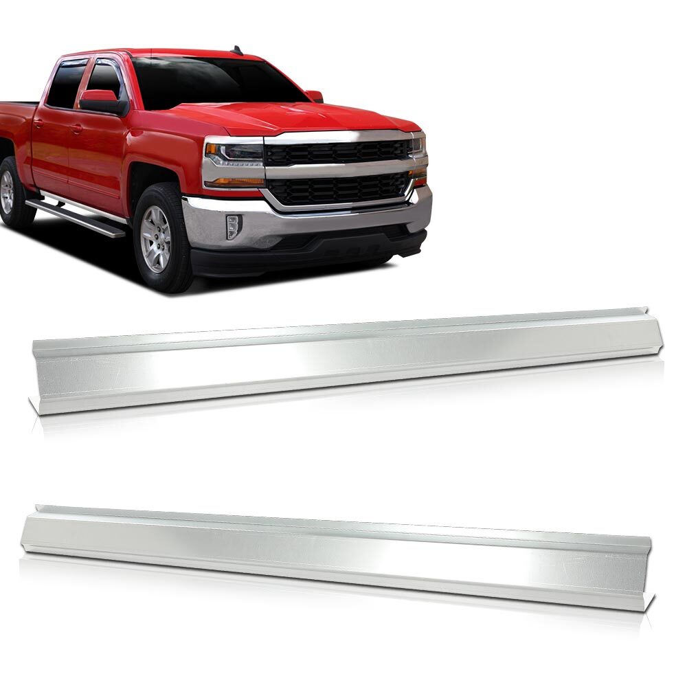 Rocker Panel Fit For 14-18 Chevy Silverado GMC Sierra 4 Door Crew Cab Left+Right