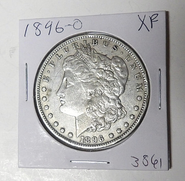 1896-O Morgan Silver Dollar XF Rim Marks New Orleans Mint Coin (42925)