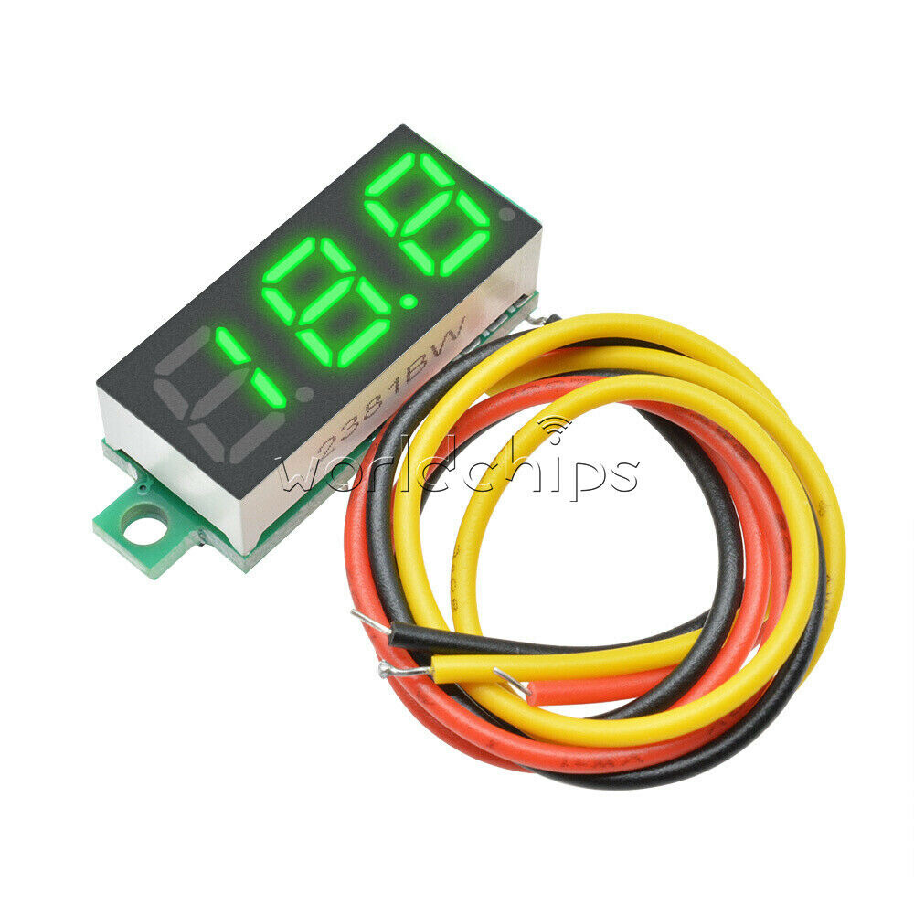 10X DC 0-100V Mini 0.28 inch 3-Digital Voltmeter Led Voltage Panel Meter 3-Wire