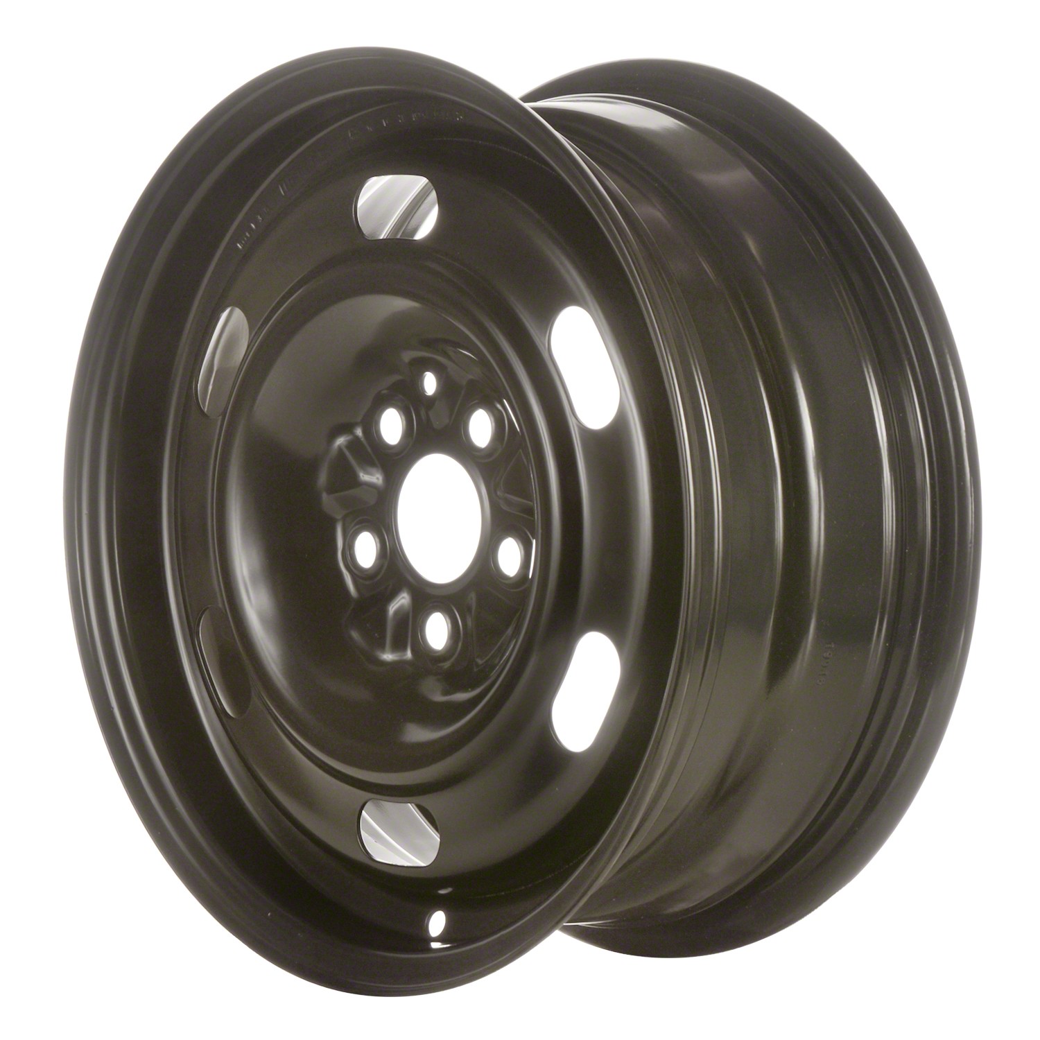 02198 Reconditioned OEM 15x6 Black Steel Wheel fits 2003-2010 PT Cruiser