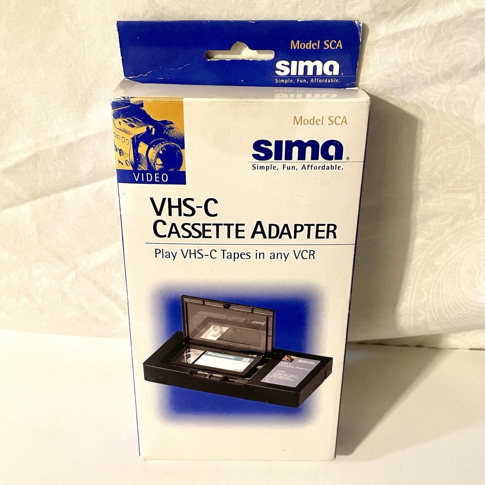 SIMA VHS-C Cassette Tape Adapter- Play Compact Tapes in Full-Size VCR