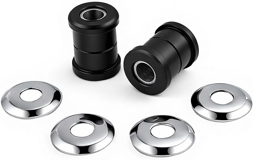 Motorcycle Handlebar Riser Bushings Kit 2 Pack Polyurethane Dampers With Metal