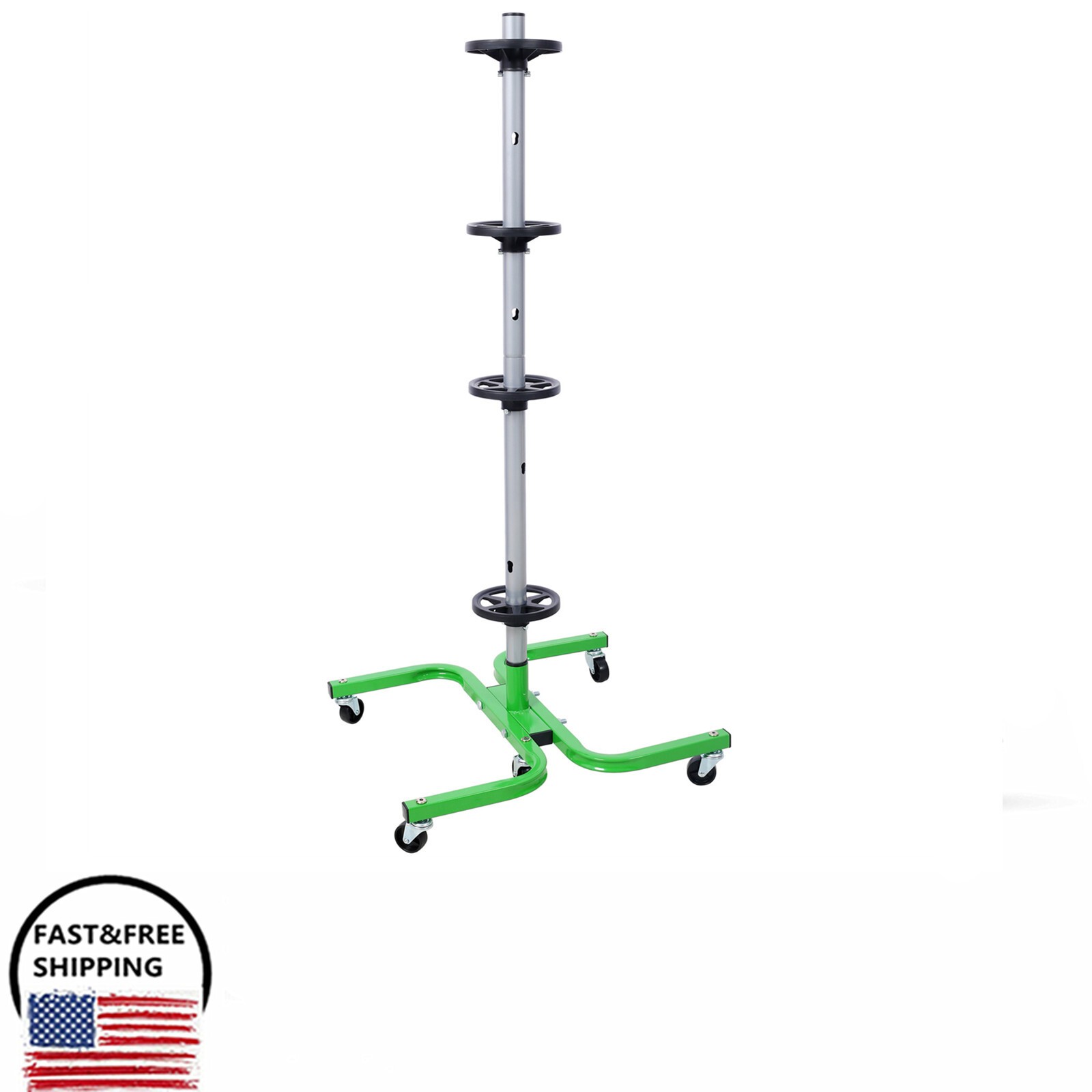 Rolling Wheel Storage and Tire Rack Steel Dolly Tires Shelving 275lbs Capacity
