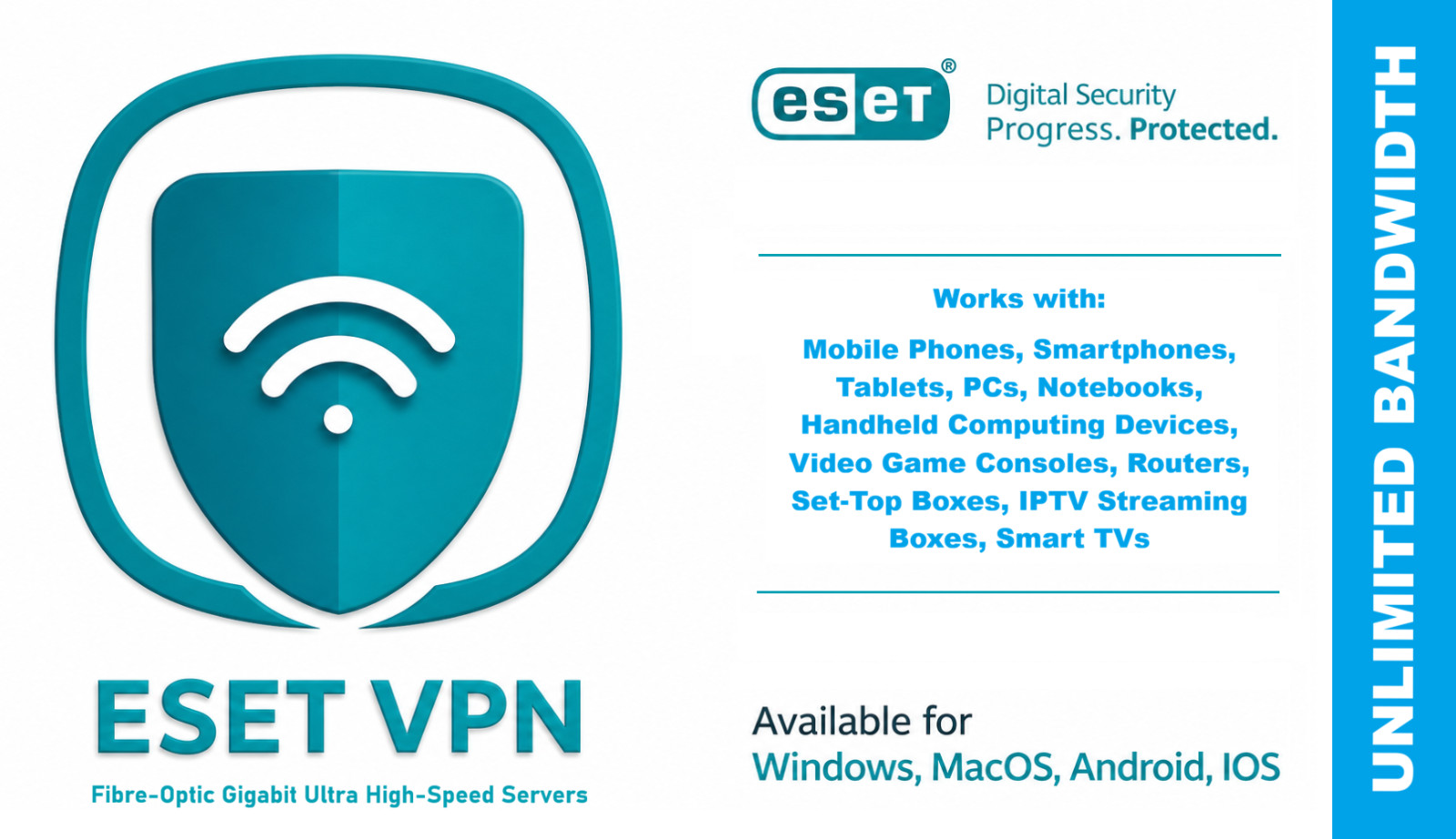 ESET Premium VPN (Digital Download) - 1 Device for 6 Months, Gigabit, Unlimited