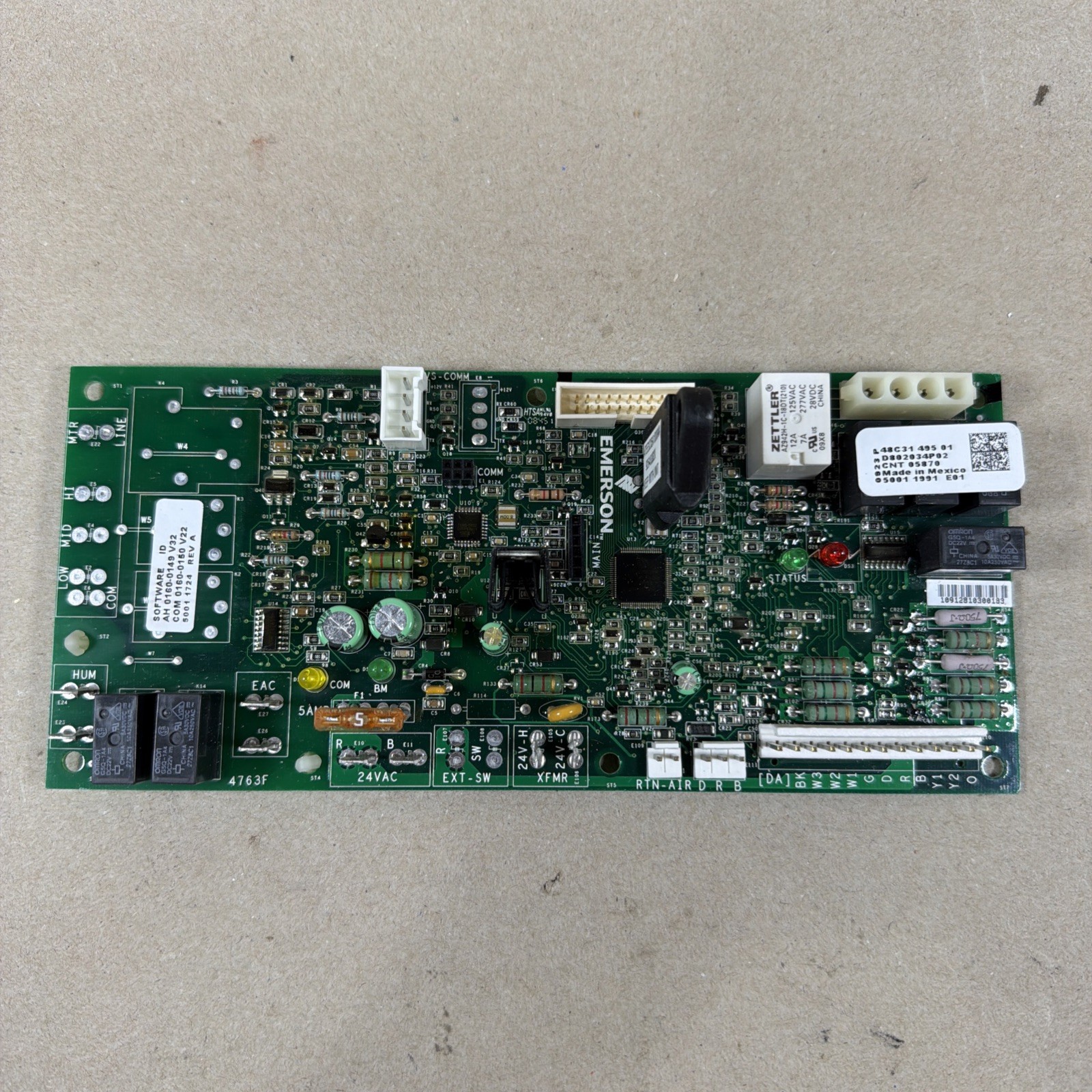 🔥 FCBAE1-EMERSON CONTROL BOARD 48C31 495 01 CNT05870 ASSY PLUS USER INTERFACE