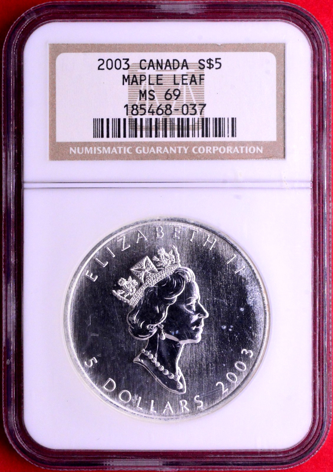 NGC MS-69! CANADA 2003 SILVER MAPLE LEAF
