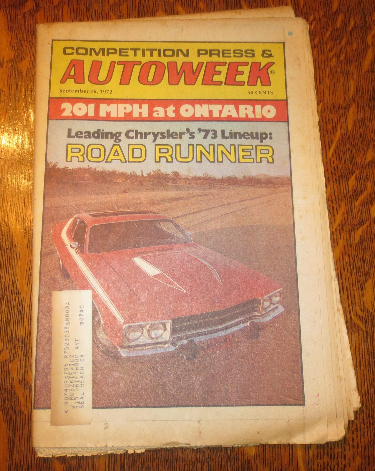 ☆ Competition Press & AUTOWEEK September 16, 1972 - Chrysler 1973 Lineup