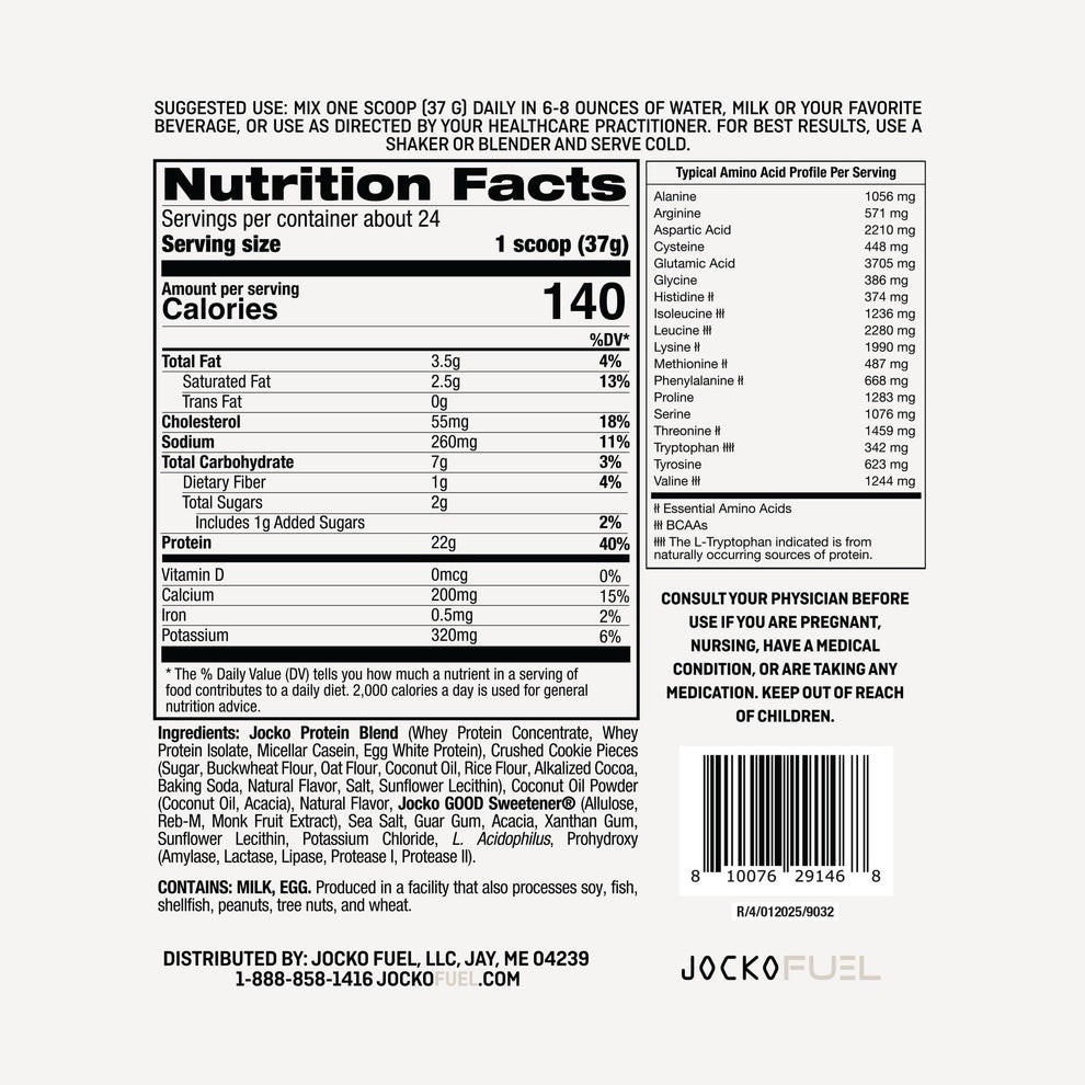Jocko Molk Cookies & Cream - Fresh - Sealed