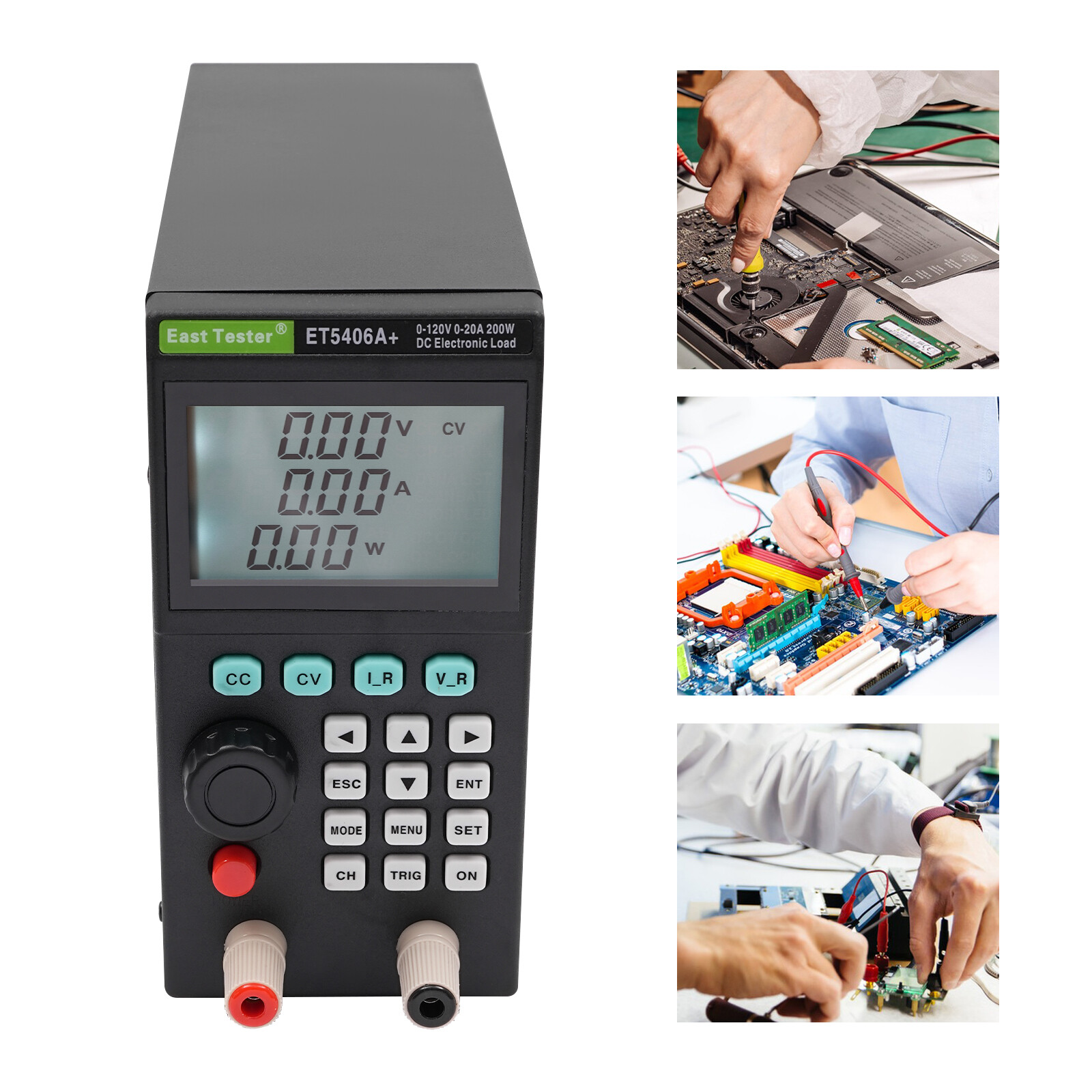 Electronic Load Tester, Dc Load Testers, 0-120v 0-20a Battery Tester Lcd Segment