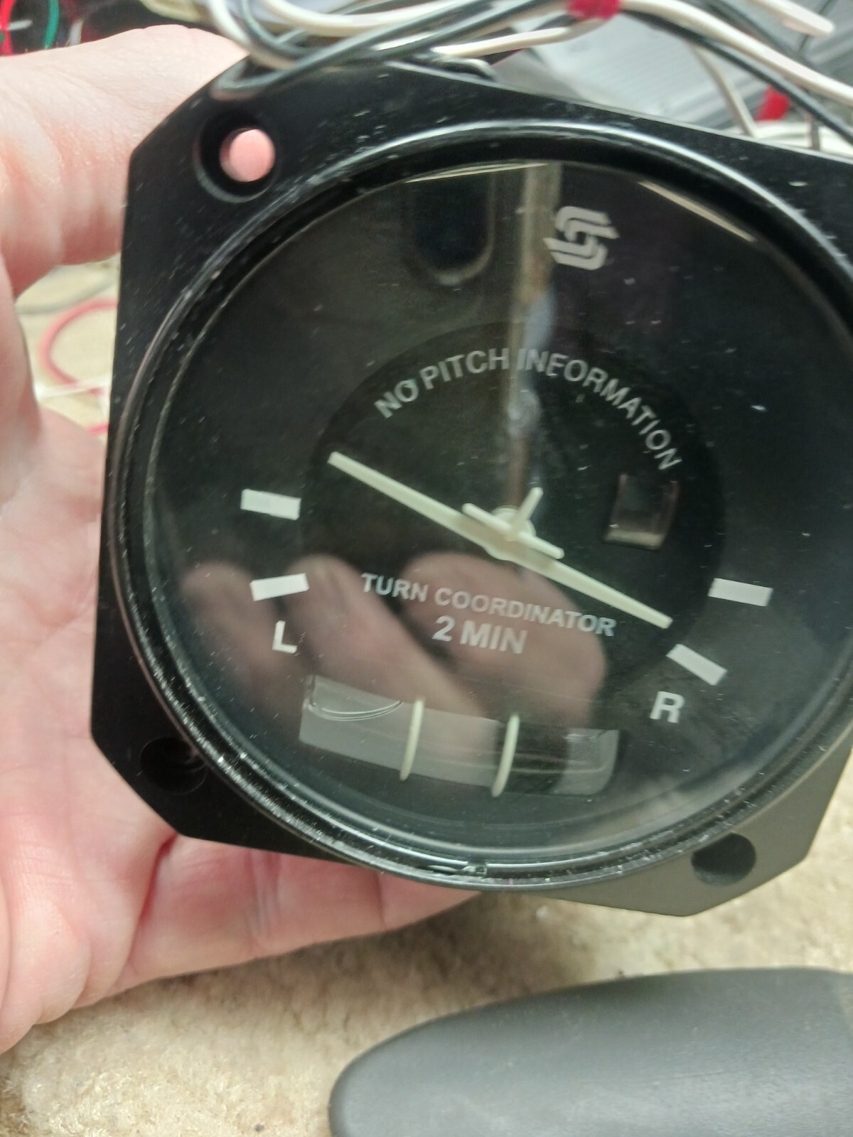 Turn Coordinator, S-TEC 6405-28L  Indicator (28 VDC) w/light
