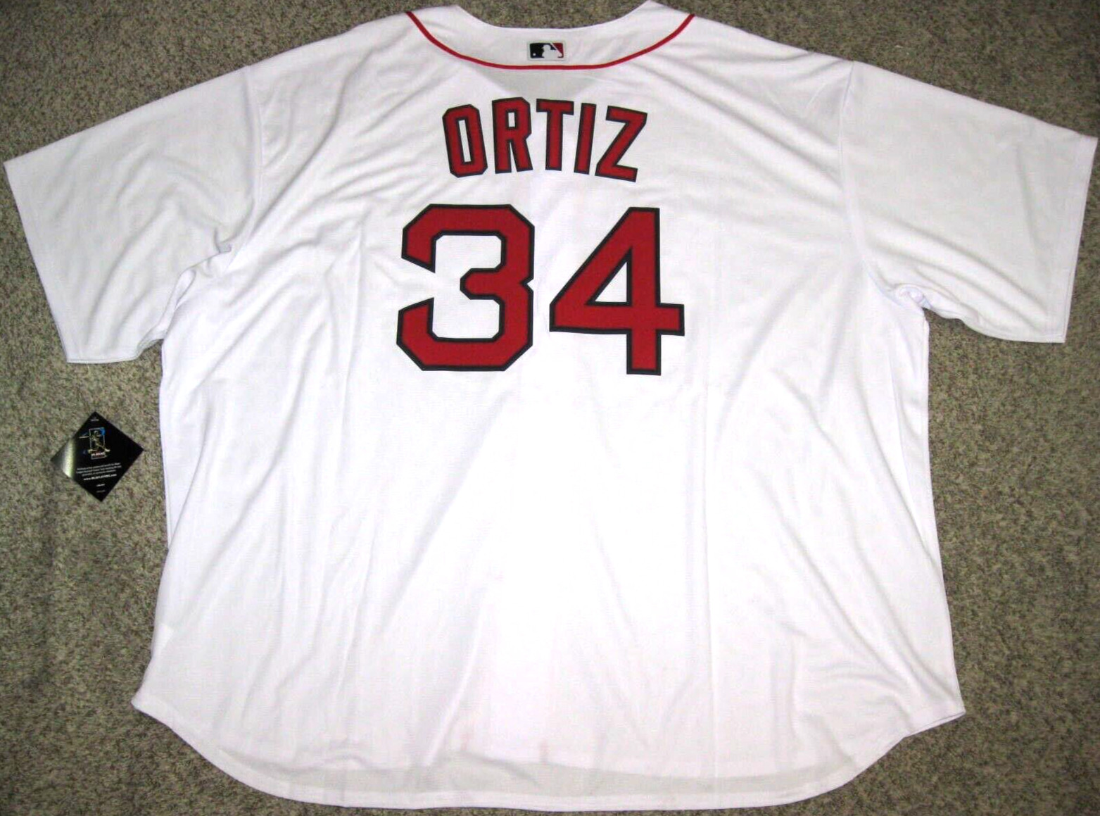 David Ortiz Boston Red Sox Men's Big & Tall MLB Genuine White Replica Jersey
