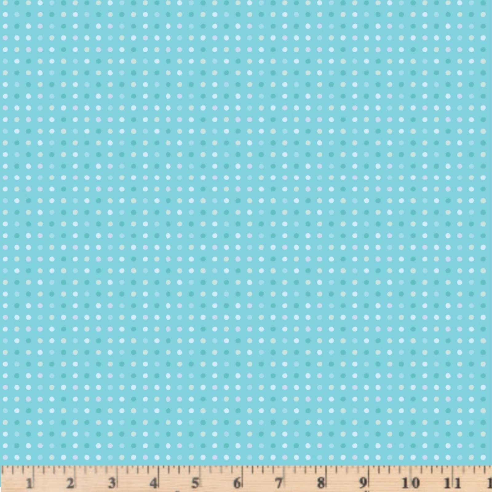 Seeing Spots Aqua Velvet Fabric Poppie Cotton Quilting by the Half Yard