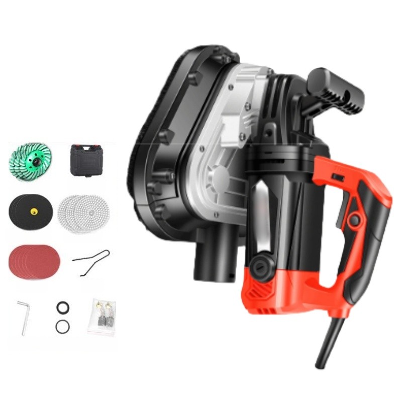 220V Three Heads Dustless Grinder Triangle Floor Grinding Edge Concrete Grinder-