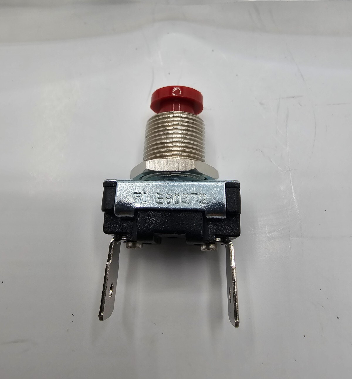 (QTY 2) E60272 Push Button Switch Red / 2 Lead Contact