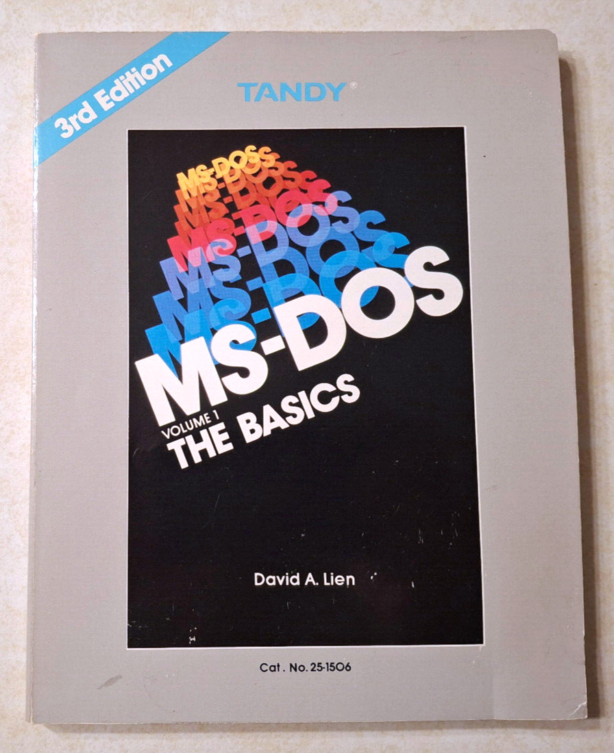 Tandy MS-DOS The Basics Volume 1 Vintage 1985  Lien 3rd Ed Computer Programming