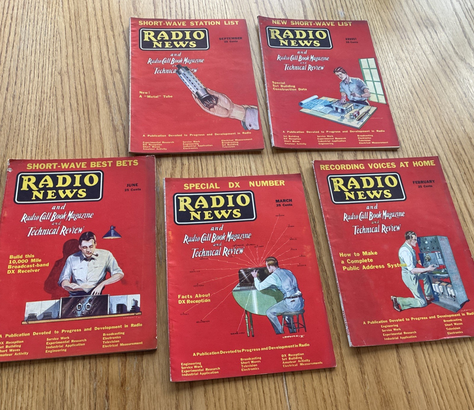 Vintage RADIO NEWS Magazine Featuring DX Reception & more LOT of 5